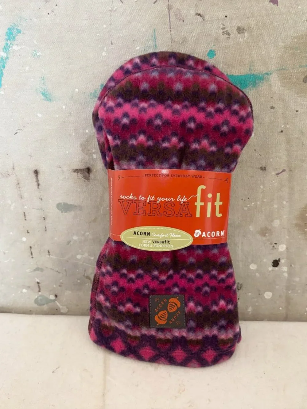Acorn VersaFit Socks in Magenta Cable